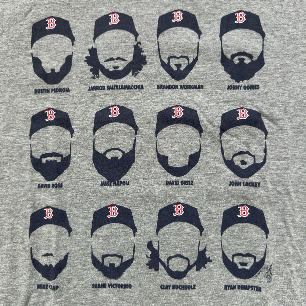 Nike Boston Red Sox Get Beard Graphic T-Shirt Gray Men’s Large MLB - Picture 3 of 6